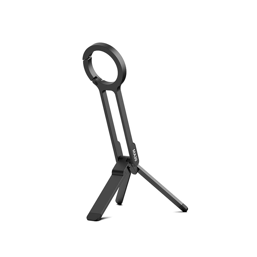Ulanzi MA30 Mini Smartphone-Stativ magnetisch – Mag Safe Halterung – faltbar – tragbares Tischstativ – mit Karabiner – Schwarz