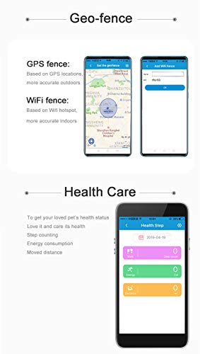 GFFG 4G Pet Tracker GPS Locator for Dogs Cats, Waterproof IP67 Real Time Activity Monitor AGPS LBS GPSPositioning Tracking Device, No Subscription Fee |Geo-Fence Smart App for iPhone & Android,Black - Thumbnail 6