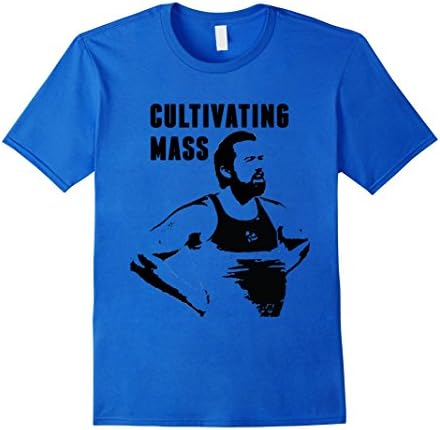 Mens Cultivating Mass Funny T Shirt | Fat Mac Shirt | Gains Shirt Large Royal Blue