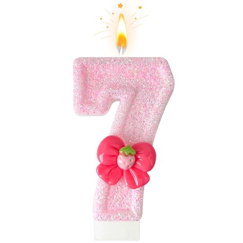 Jinrea Pink Bow Birthday Candles