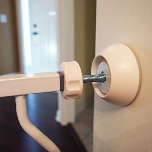 Baby Gate Guru Small Wall Protector 4 Pack - White - Cup Pads to Guard Your Walls from Pressure Mounted Baby Gates, Pet Gates, Safety Gates, Shower Curtain Rods, and More (4 Pack, White)