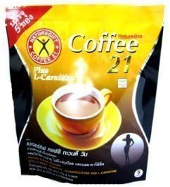 Naturegift Instant Coffee Mix 21 Plus L-carnitine Slimming Weight Loss Diet (5 Sticks in Pack) Made in Thailand