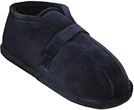 Muk Luk Adjustable Slipper for Men or Women (M, Navy