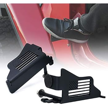 Xprite Metal Front Foot Pegs with U.S. Flag Style for 2018-2020 Jeep Wrangler JL
