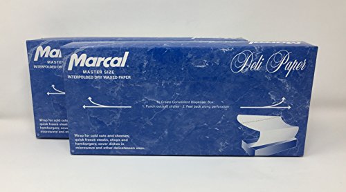 Marcal Deli Wrap Interfolded Wax Paper. Dry Waxed Food Liner Master Size 12 Inch by 10.75 Inch. 1000 Total Sheets (2 x 500 Packs) - Thumbnail 2