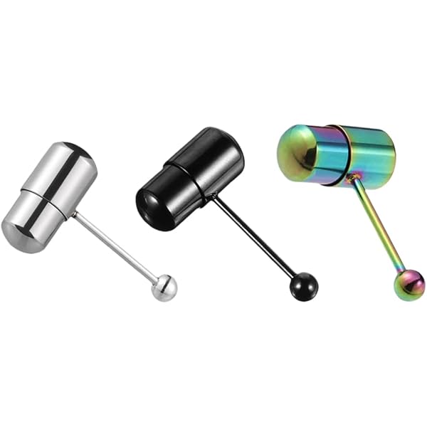 Amazon.com: BodyJewelryOnline Lix Vibrating 316L Surgical Steel Tongue Ring  Hematite Anodized Improved Motor : Health & Household
