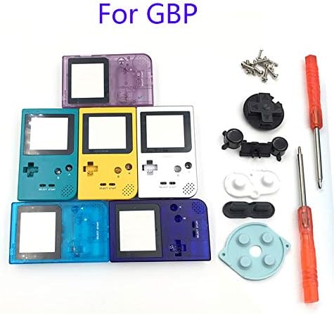 Full Housing Case Cover Housing Shell Replacement for Gameboy Pocket Game Boy Pocket Console GBP Shell Case with Buttons Kit (Clear Light Blue)