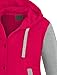 LE3NO Premium Womens Contrast Sleeve Fleece Varsity Baseball Hoodie Jacket