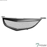 Topline Autopart Matte Black Aluminum Mesh Front Hood Bumper Grill Grille ABS For 04-06 Mazda 3 Mazda3 4 Door Sedan