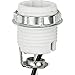 Keyless Socket - Porcelain - 75 Max. Watt -Candelabra Base - 1/8 IPS Hickey Mount - 12 In. Leads - PLT 45-3890-99
