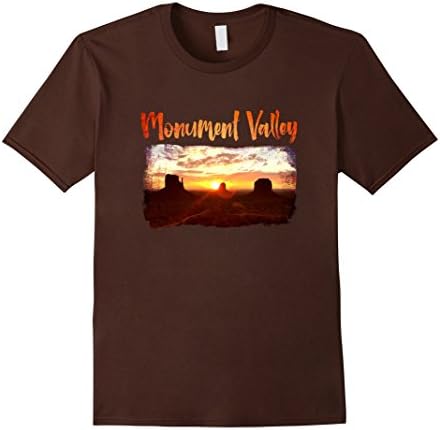 Mens Monument Valley Sunrise Photograph T-shirt Medium Brown