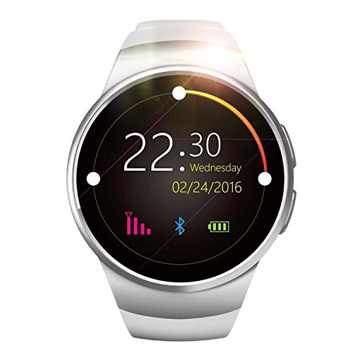 KING-WEAR Smartwatch Fitness Tracker Watch Waterproof Smartwatches with 1`.3" IPS Round Touch S