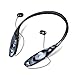Bluetooth Headphones, DolTech 970 Wireless Stereo Sweatproof Retractable Earbuds Wire Sport Neckband Headphones Built-in Mic with Noise Cancellation Headset for iPhone Android Devices(Black)