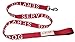 Albcorp Service Dog Leash - Embroidered- with Padded Neoprene Handle and Reflective threads, 4 Feet, for Harnesses, Vests or Collars, Red
