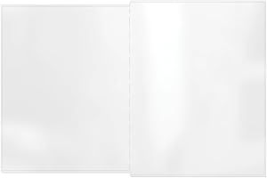 Risch 5.5” x 8.5” Removable Heat-Sealed 10-Gauge Vinyl Add-A-Page Inserts for 5.5 x 8.5” Pocket Styled Menu Covers, Clear, 2 View (Pack of 24) - Made in The USA