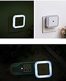 Exlight 0.5W Plug-in Night Light Built-in Brightness Sensor for Bedroom, Living Room, Bathroom, Set of 6(White)