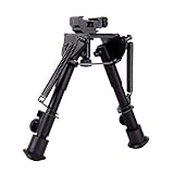 Ohuhu 6-9 Inches Tactical Rifle Bipod Adjustable Spring Return 360 Degree Swivel Adapter