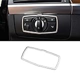 For BMW X5 E70 Stainless Steel Front Head Light Lamp Switch Cover Frame Decoration 2008-2013