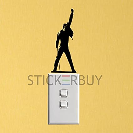 stickerbuy New Cartoon Wall Stickers for Kids Room Freddie Mercury Fashion Switch Stickers Decor Home Decor