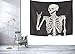 Wamika Rock and Roll Skull Home Decor Tapestries Wall Art Funny Skeleton Tapestry Wall Hanging Boho Hippie Bohemian Tapestry for Dorm Living Room Bedroom Black and White 51 X 59 Inches
