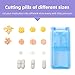 2-Pack Pill Cutter - Pill Splitter with Stainless Steel Blade for Cutting Small Pills or Large Pills in Half, Easy Cut Pills for Tablet Vitamin and Big Medicine. (Light Blue)
