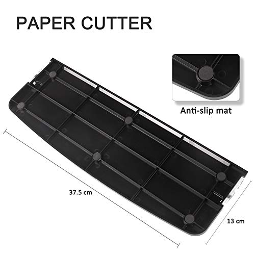 LETION A4 Paper Cutter，Paper Trimmer Guillotine with Automatic Security Safeguard Scrapbooking Tool for Cutting Paper Photographs or Labels Office Home Manual, Black