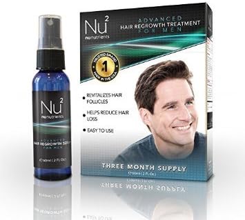 NuNutrients Advanced Hair Regrowth Treatment for Men - Easy-to-use Spray Bottle (One Bottle - 2 FL Oz)