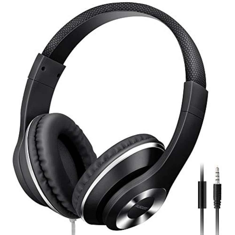 Lightweight OverEar Wired HiFi Stereo Headphones With Builtin Mic Comfortable eBay