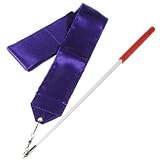4M Dance Ribbon Gym Rhythmic Art Gymnastic Ballet Streamer Twirling Rod Purple by BigbigMall