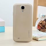 Galaxy S4 Back Cover, ANLEY Bubble Pack Series - [Original Fit] [Identical Details] Back Battery Cover Plate Replacement for Samsung Galaxy S4 (Gold) + Free Ultra Clear Screen Protector Film