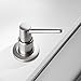 Edgewood Brass Deluxe Soap and Lotion Dispenser for Kitchens and Bathrooms by Pacific Bay (Brushed Satin Nickel) - Features Heavy-Duty Brass Construction and Modern Design with Easy Installation
