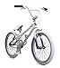 Mongoose Legion LSX Freestyle Sidewalk BMX Bike for Kids, Children and Beginner-Level to Advanced Riders, 20-inch Wheels, Hi-Ten Steel Frame, Micro Drive 25x9T BMX Gearing, White/Purple