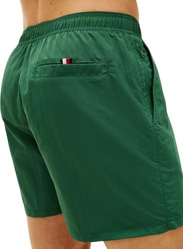 Short de Bain Moyen avec Cordon de Serrage et Poche zippée pour Homme, Vert (Street Green), Taille M