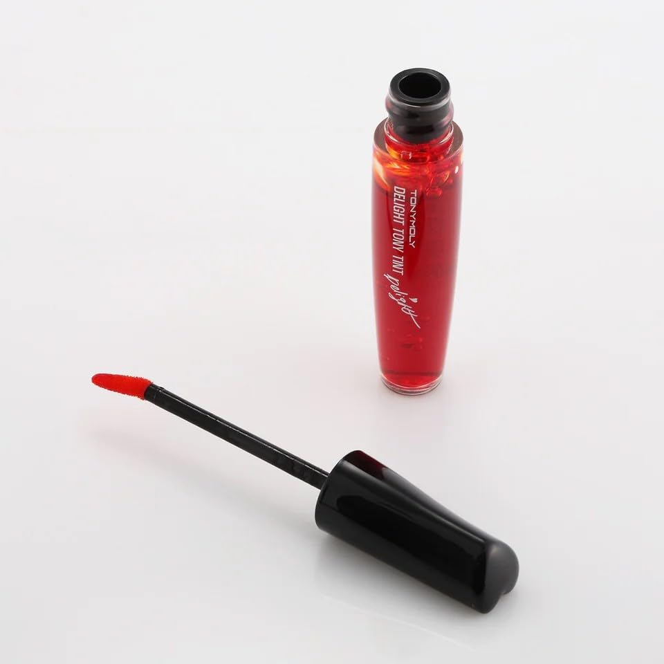 Tonymoly Delight Tony Lip Tint, Korean beauty Lip Stain, High Pigment, Moisturizing & Nourishing Formula