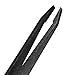 uxcell 93305 Plastic Anti-static Tweezers, Precision Slant Tip for Jewelry Craft DIY Beauty Electronics Repair Tool Black 10 Pcs