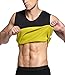 SETENOW Men's Hot Sweat Body Shaper Tummy Fat Burner Tank Top Slimming Vest Weight Loss Shapewear Neoprene No Zip M