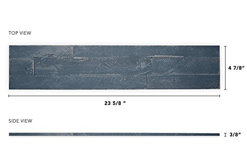 mywoodwall Peel & Press Rustic Distressed Wood Decorative Paneling, 10.5 sqft, Blue Ocean Color - Thumbnail 4