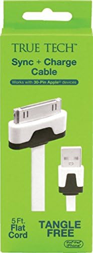 True Tech 30-Pin Sync + Charge Tangle Free Flat Cable