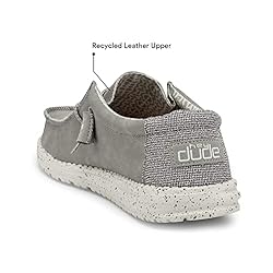 Hey Dude Unisex Wally, Recycled Leather Silver