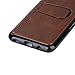 Galaxy S8 Case Folio Wallet Magnetic Detachable,SAVYOU 2 in1 Luxury Series Premium Vegan Leather Flip Wallet Card Holder with Kickstand Slim PC Back Cover for Samsung Galaxy S8 BROWN