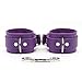 Leather Innovations Alexis Wrist and Ankle Cuffs Handmade Lambskin Leather Handcuffs and Leg Cuffs (Purple, Wrist)thumb 3