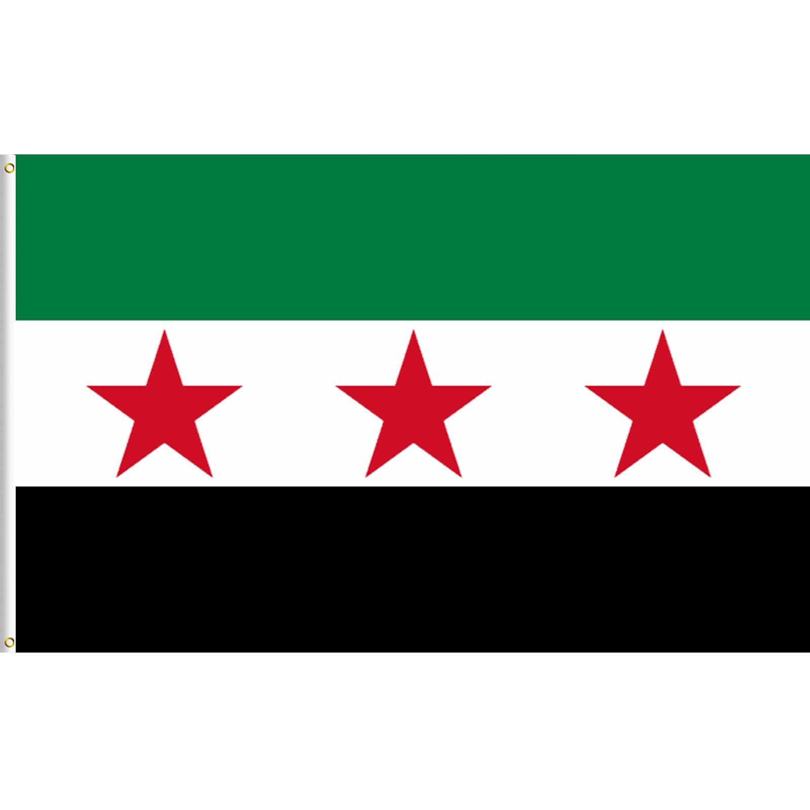 Lixure Syria Flag 180 x300 cm Syrian Flag Syrian National Flags - Vivid Color, Fade Proof, Double Stitched - Polyester with 2 Brass Grommets for Garden Outdoor Indoor