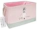 LANGYASHAN Rectangular Storage Bin Collapse Canvas Fabric Cartoon Storage Basket with Handles for Organizing Home Kitchen Boys and Girls Toys Office Closet Shelf Baskets (Girl)
