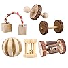 CCCYMM-6-Pcs-Pet-Natural-Wooden-Chew-Toys-Dumbells-Exercise-Bell-Molar-Toy-for-Parrot-Rabbit-Chinchilla-Guinea-Pig-Hamster-Small-Animals CCCYMM 6 Pcs Pet Natural Wooden Chew Toys Dumbells Exercise Bell Molar Toy for Parrot, Rabbit, Chinchilla, Guinea Pig…