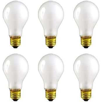 CEC Industries TS60 (Frosted) Silicone Coated, Rough Service Bulbs, 130 V, 60 W, E26 Base, A-19 shape (Box of 6)