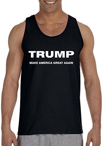 TRUMP, Make America Great Again on Men's Tank Top~Black~Adult-SM