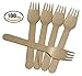 OliaDesign Disposable Wood Cutlery Silverware Forks (100 Piece), White
