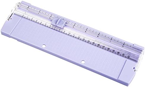 Siye Office Portable Paper Trimmer A5 Size SureCut Paper Cutter with Finger Protection and Multifunctional Hard Plastic Ruler Cutter(Purple)
