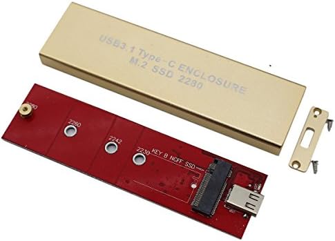 USB 3.1 Type-C USB-C to NGFF M.2 B Key SSD 2280 Adapter Card Enclosure