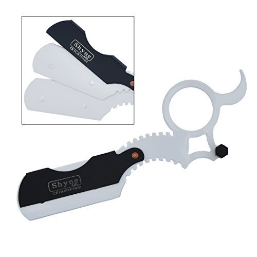 Barber Salon Straight Cut Throat Wet Shaving Razor Shavette Rasoirs 4 Colours (White)